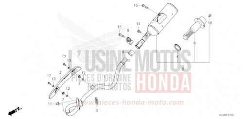 EXHAUST MUFFLER CRF125FBS de 2025